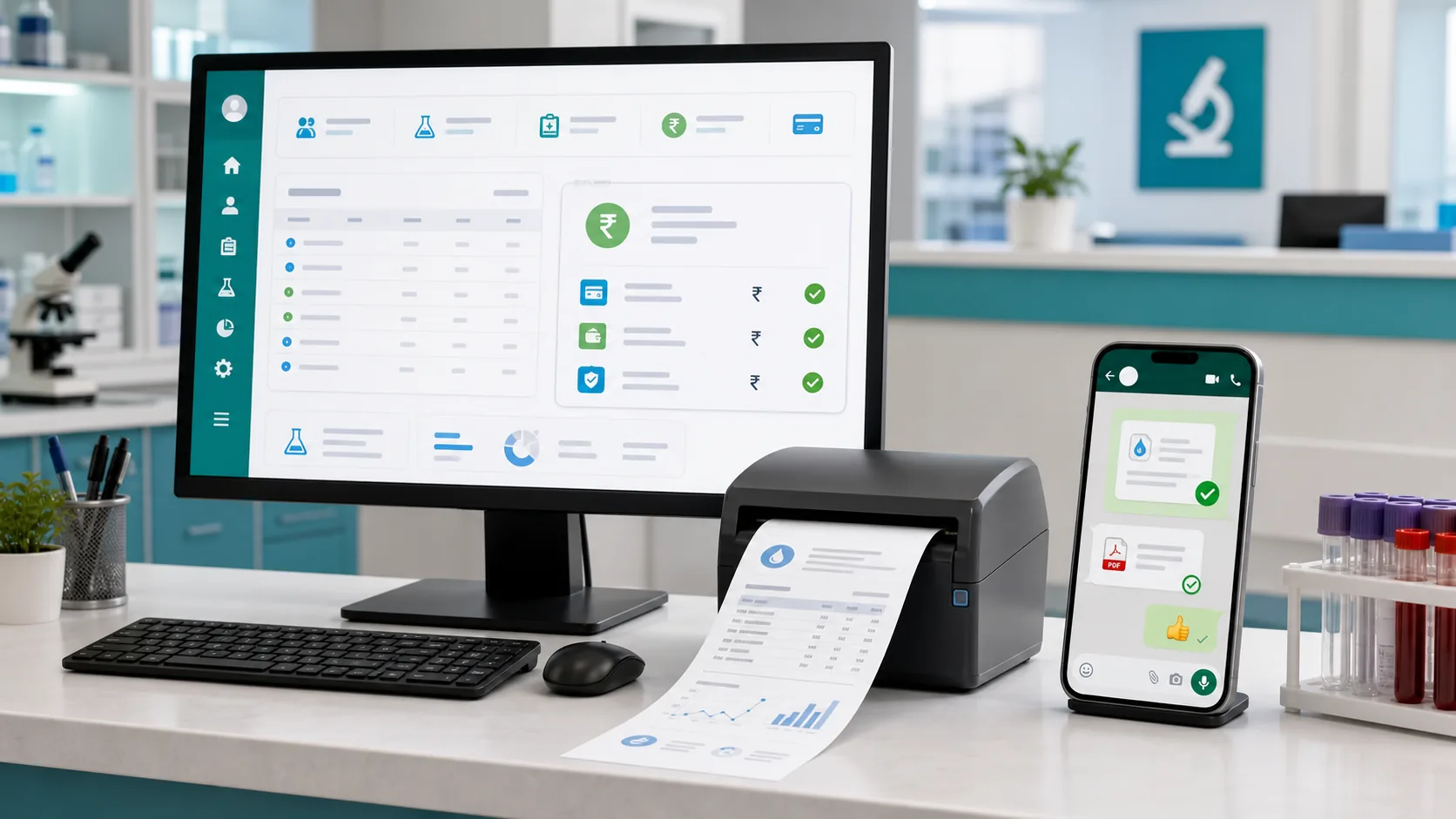 Pathology billing and report printing software